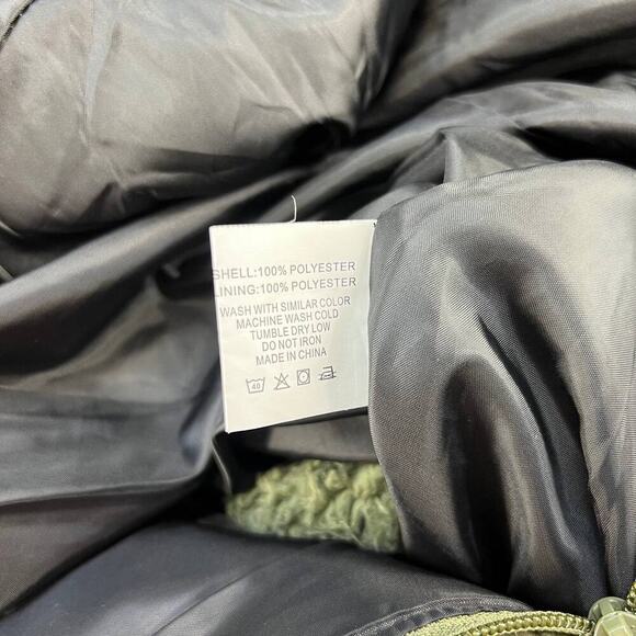 NWT Zyia Active Women's Long Hooded Teddy Jacket Lined Size Small Olive - Picture 13 of 13